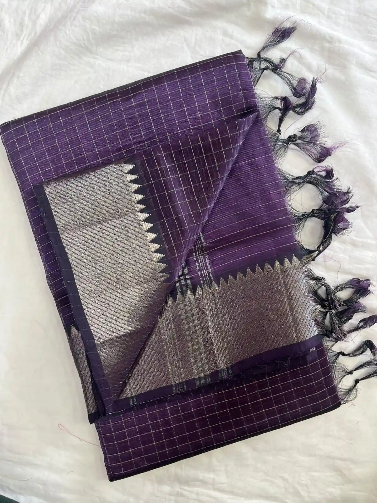 Mangalagiri handloom pattu by cotton silk saree
